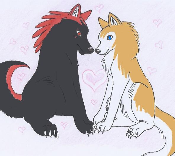 Axel and Herself Wolves (request for FinalKingdomHeartsFantasy) by Sukooru