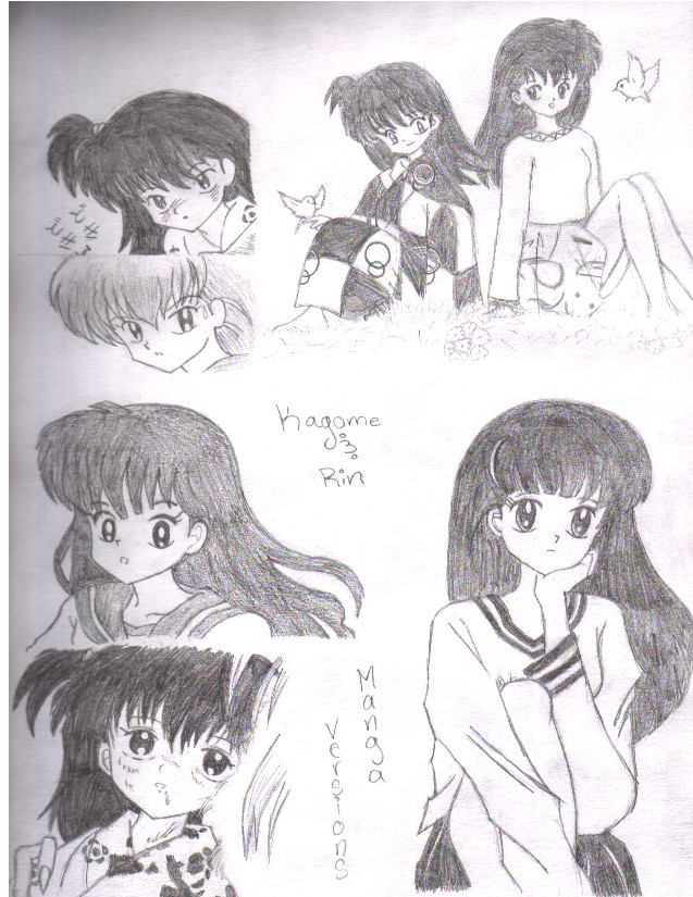 Kagome and Rin Manga versions by Sulecca