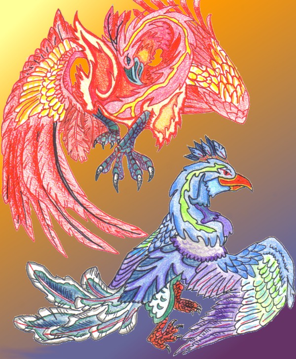 Two Phoenixes by SunStorm