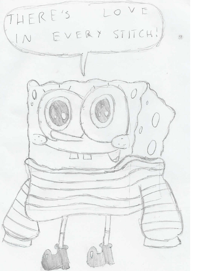Spongebob with a sweater. by SuperSponge69