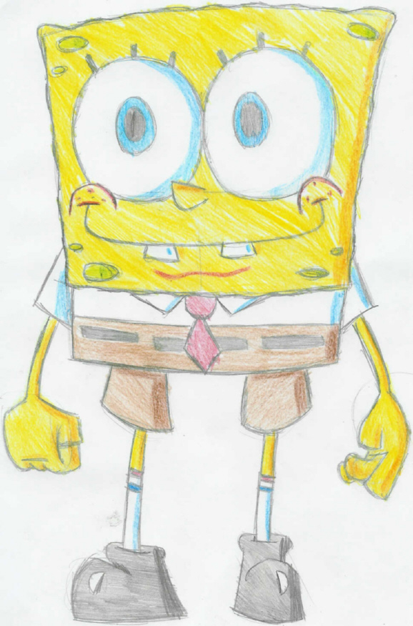 Spongebob standing. by SuperSponge69
