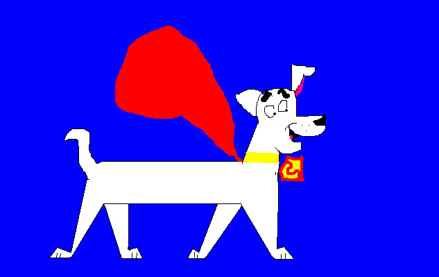 Krypto the Superdog early computer paint sketch by Supergirl974