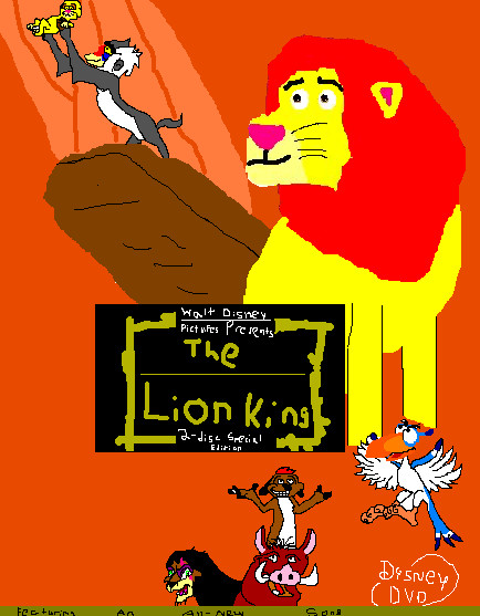 The Lion King Special edition DVD computer paint sketch by Supergirl974