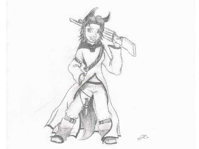 Dagger-character i made up by Suta_alphawolf
