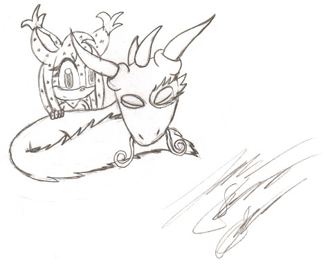 Sutaru and a dragon by Sutaru