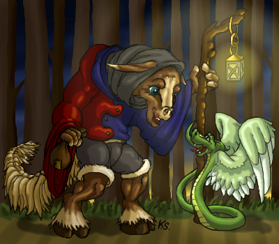 The sorcerer and the Wadjet Oekaki by SuziDragonlady