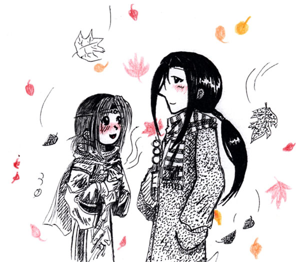 Luc and Shu in Autumn by Suzume