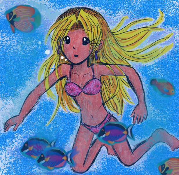 Celes Swimming by Suzume