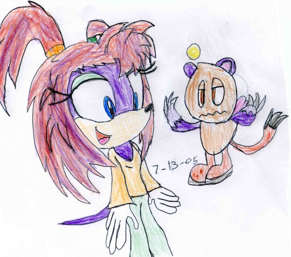 nicole the echidna and cham the chao by sabrinat14