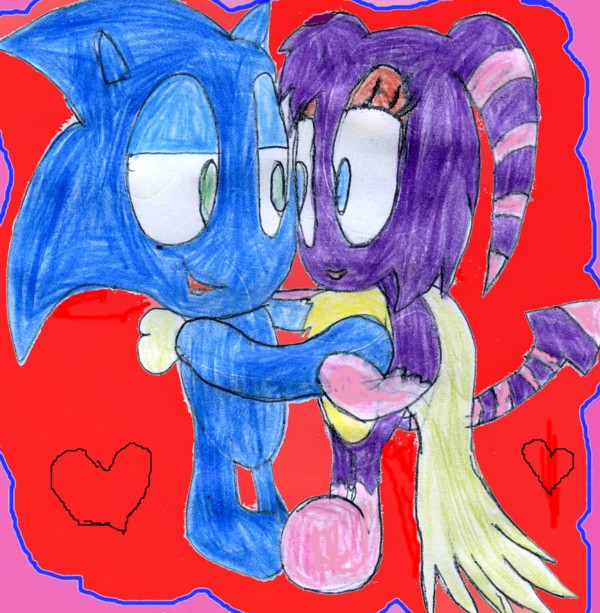 me and sonic as chao by sabrinat14
