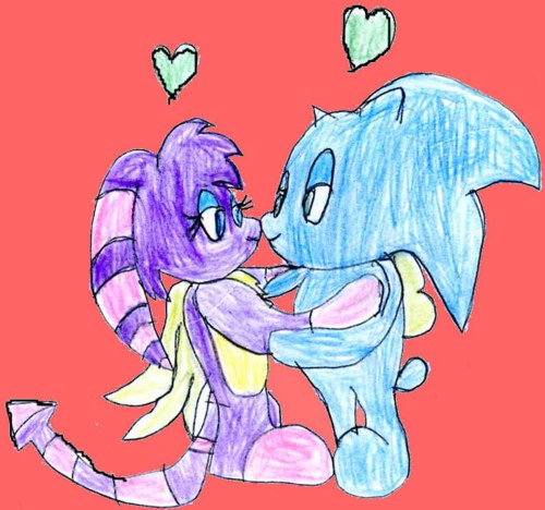 me and sonic as chao by sabrinat14