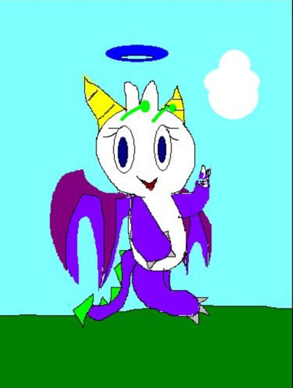 White_Dragon as a chao!^_^ by sabrinat14