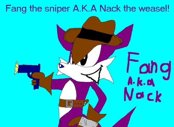 Fang the sniper (Nack the weasel) done on paint by sabrinat14