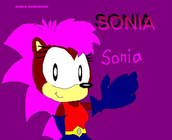 Sonia  Hedgehog! (Sonic's sister) by sabrinat14