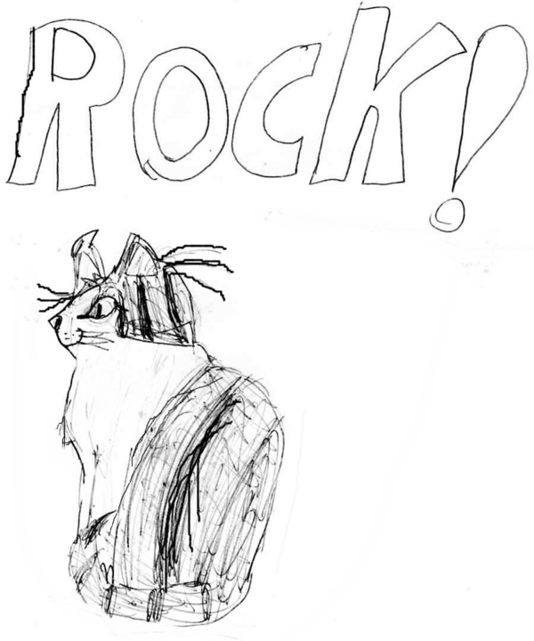 Sketch of my cat, Rock!! by sabrinat14