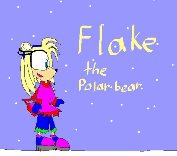 Flake the polar bear! (My original character) by sabrinat14