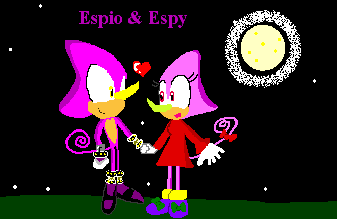 A cute couple! (Espio & Espy) by sabrinat14