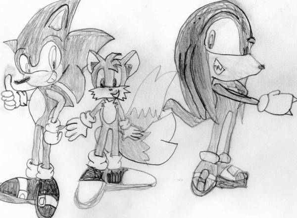 Sketch Of Team Sonic!!! by sabrinat14