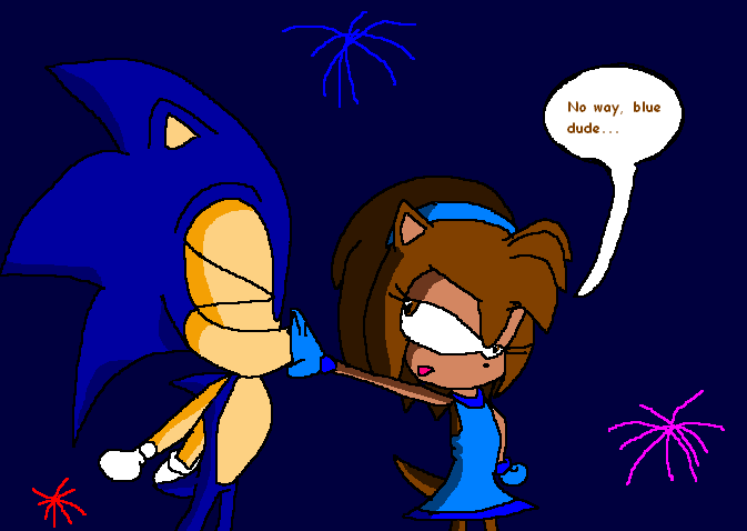 Sonic Tried To Give Danielle A New Year Kiss by sabrinat14
