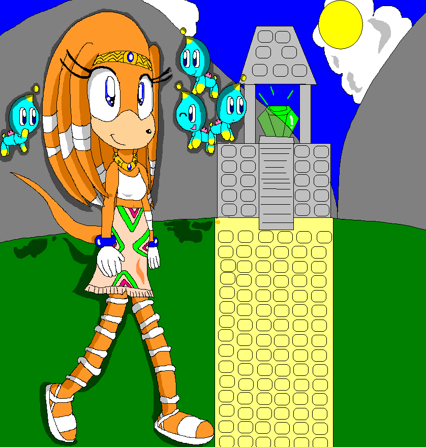 Tikal With Chao at the Emerald Shrine(my best pic) by sabrinat14