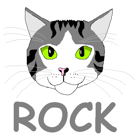 My Cat Named Rock Done on Paint by sabrinat14