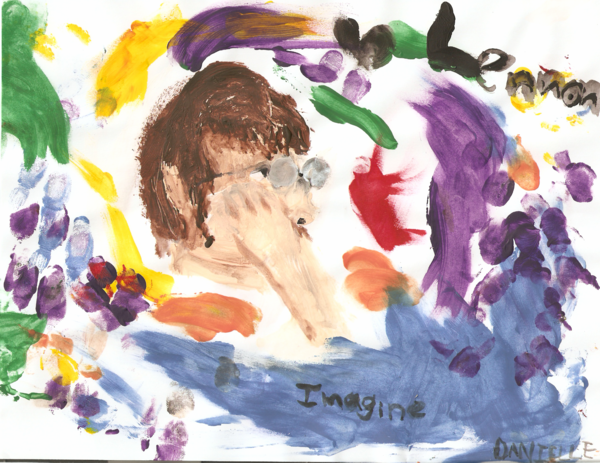 John Lennon painting .:Imagine:. by sabrinat14