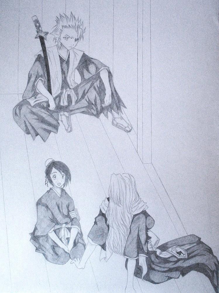 Shiro-chan, Hinamori &amp; Rangiku by saeki_annika