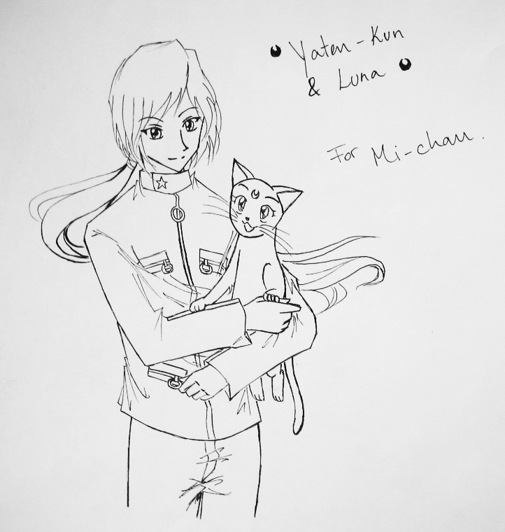 Yaten holding Luna *Little_Miss_Anime art trade* by saeki_annika