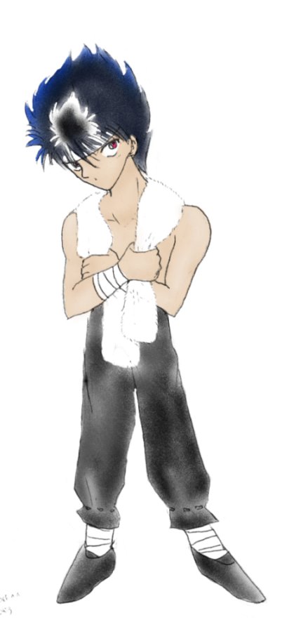 Hiei (and his scarf ^'^) by sakayume