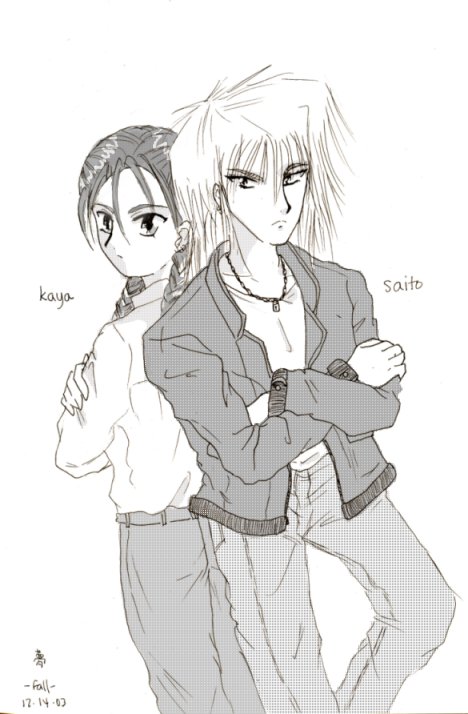 Saito and Kaya again (-fall-) by sakayume