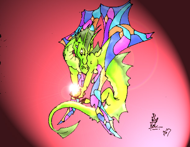 Shiny dragon by salamandereffect