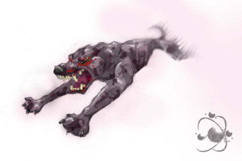 dark seeker hound by salamandereffect