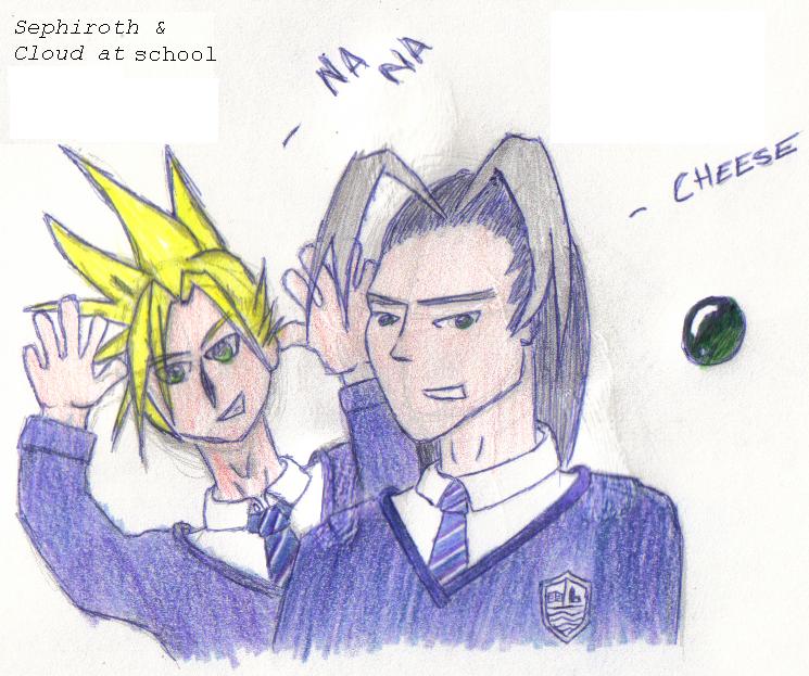 Sephroth andCloud at School by samuri_kid