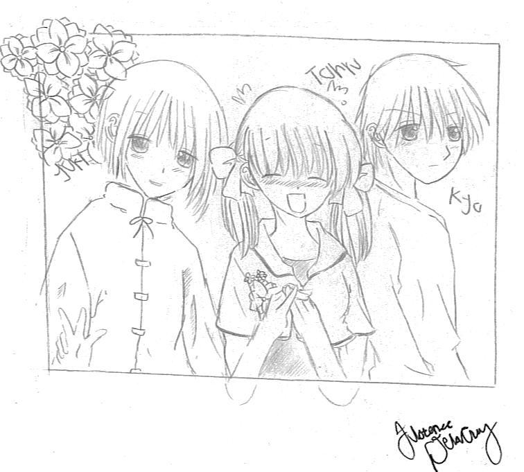 yuki, tohru, & kyo by sana-chan