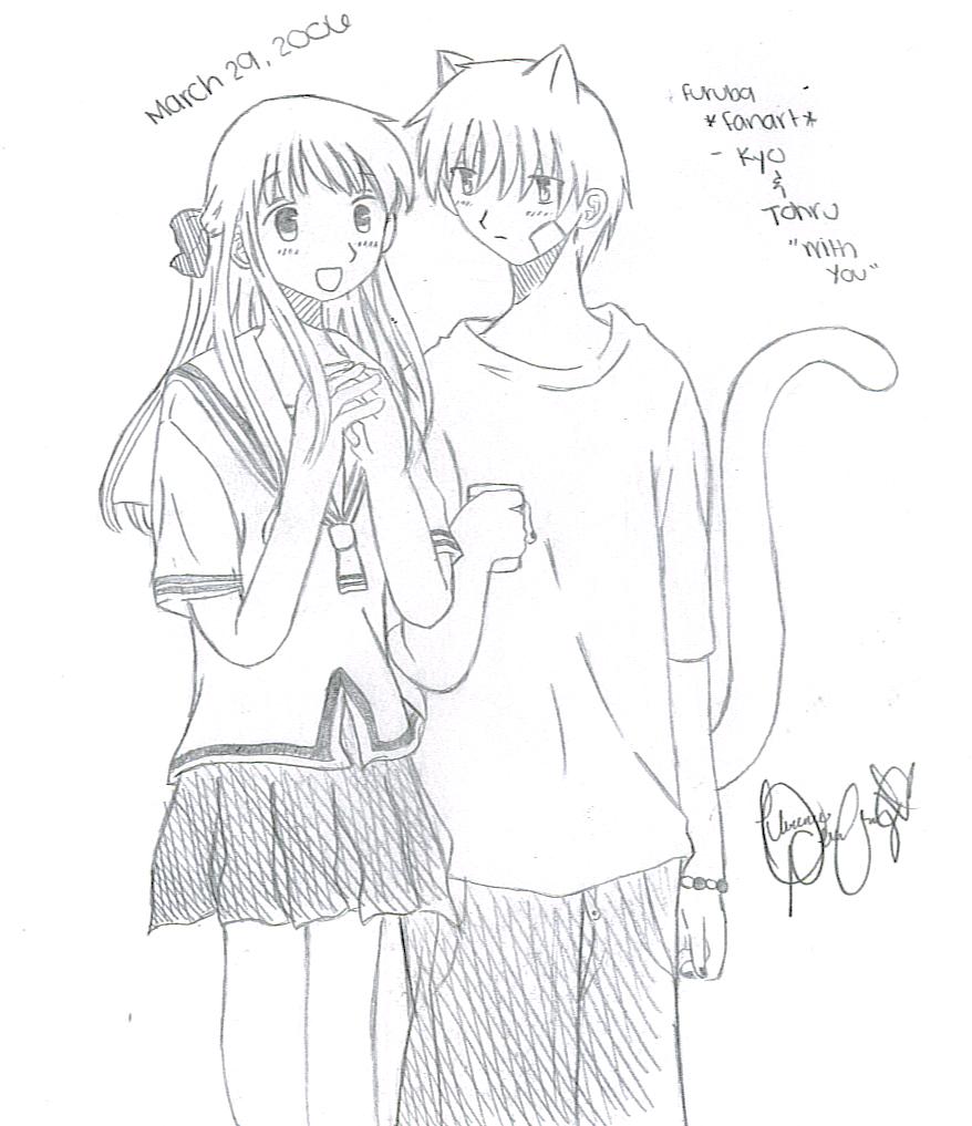 "with you and your influence" -kyo and tohru by sana-chan