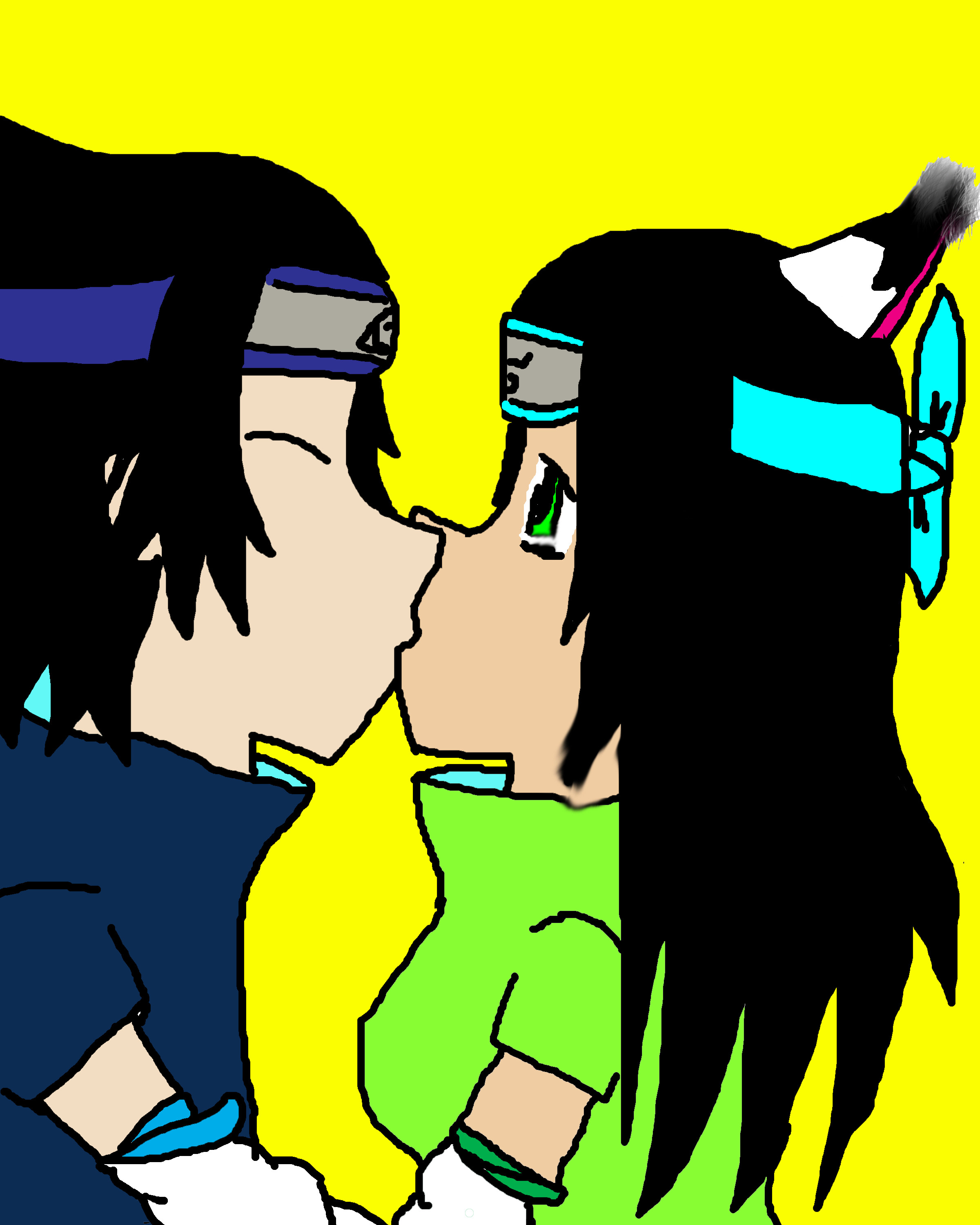 sofy and sasuke kissing(request 4 sofyuchiha9) by sandrauchiha1996