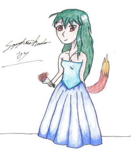 Sapphire in a dress ^^ by sapphirekodo