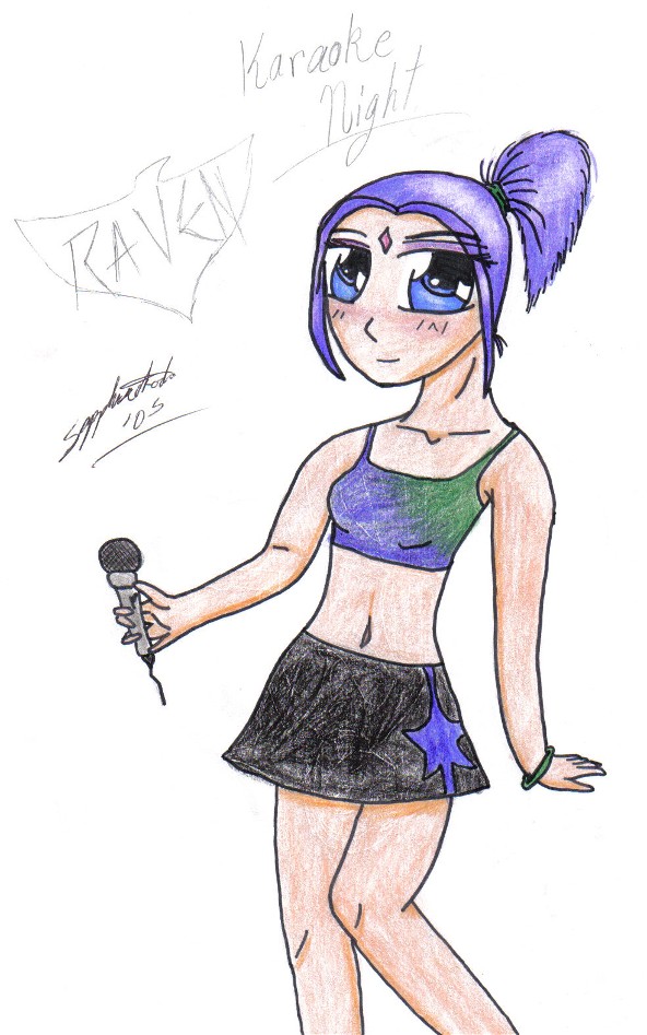 Karaoke Night! *Raven's new look* by sapphirekodo