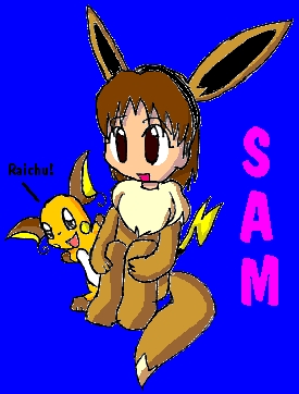 Sam and Raichu *request for GamerGirlGG) by sapphirestar7789