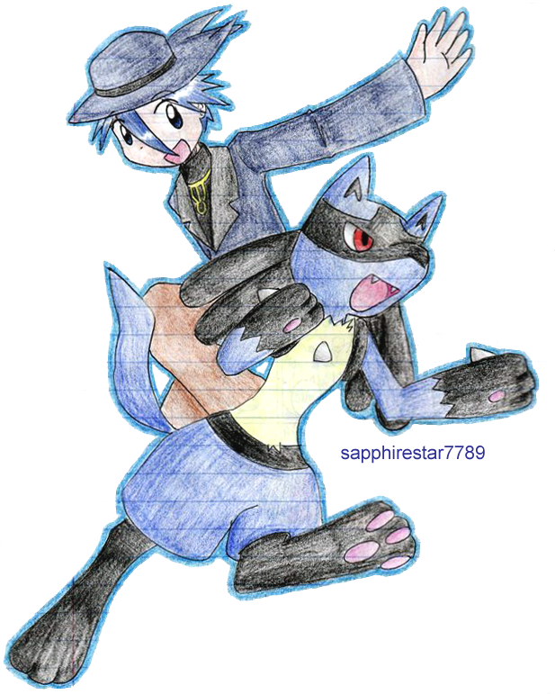 Riley and Lucario by sapphirestar7789