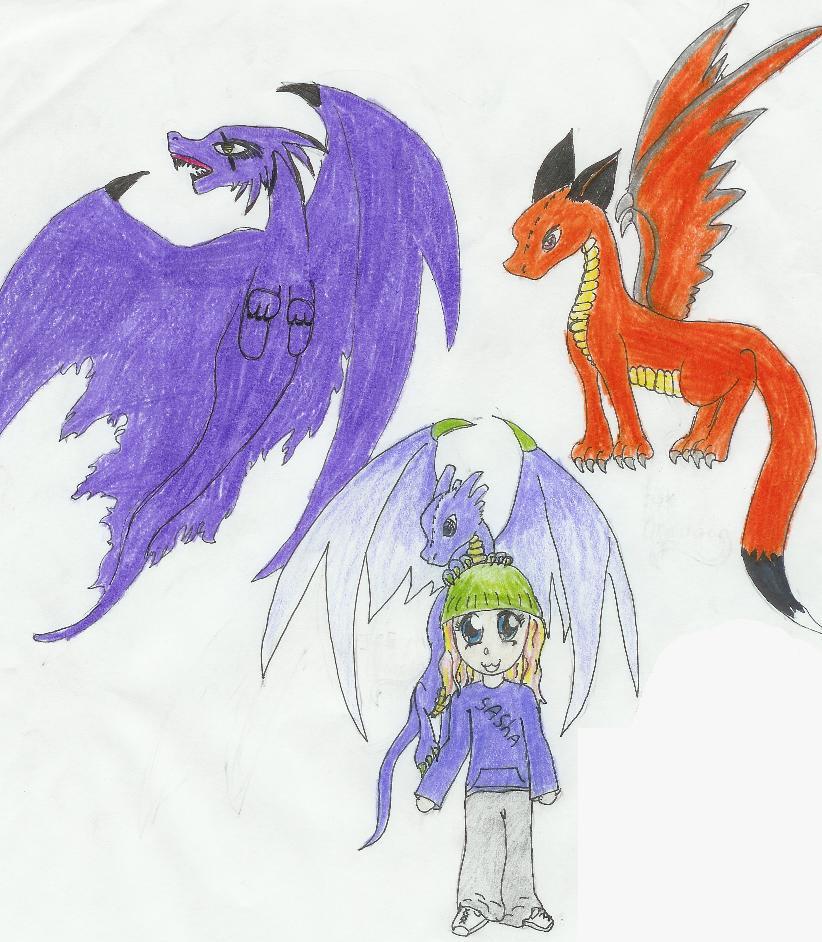 Me and my Chibi Dragons! by sasha13