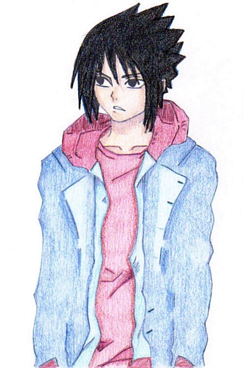Colored version of Sasuke In Normal Clothes by sasuke4kun