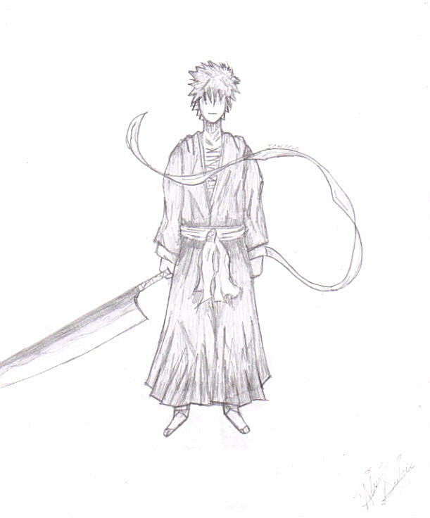 Sketch Ichigo by sasuke4kun