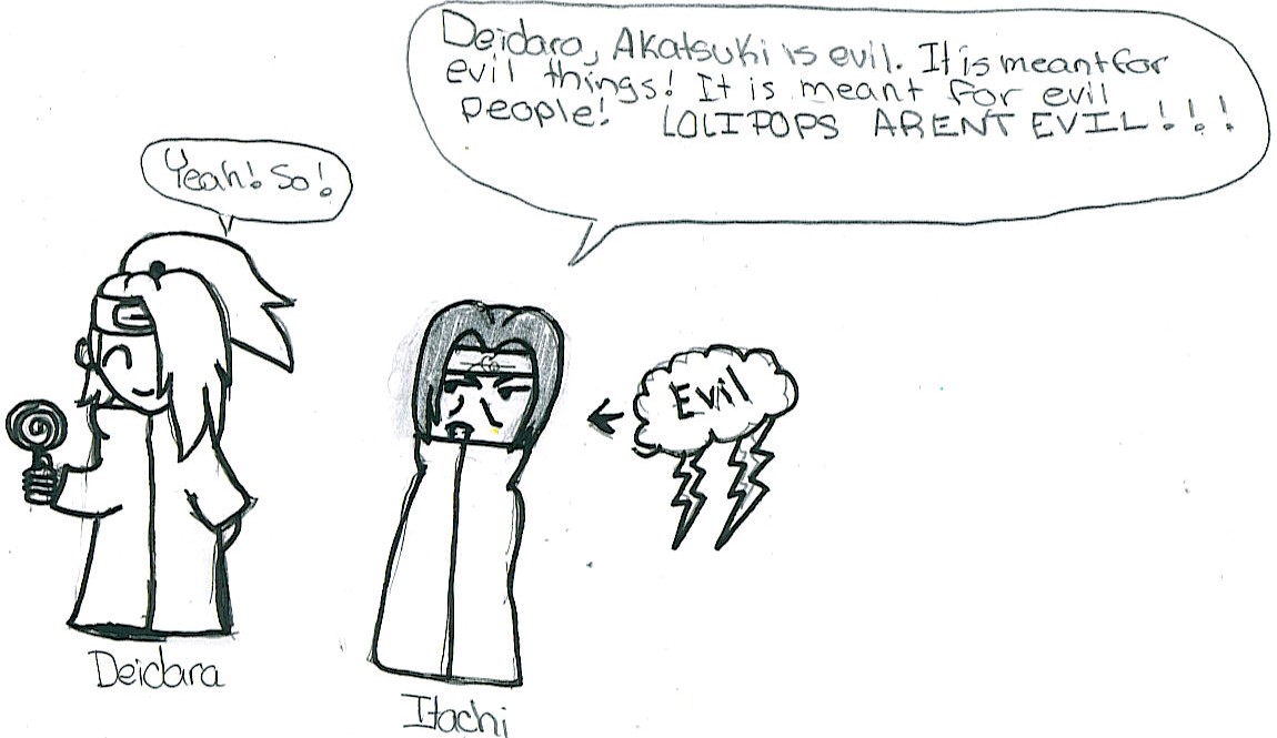 DEIDARA's EVIL LOLIPOP! (part one) by sasukeisemo2006