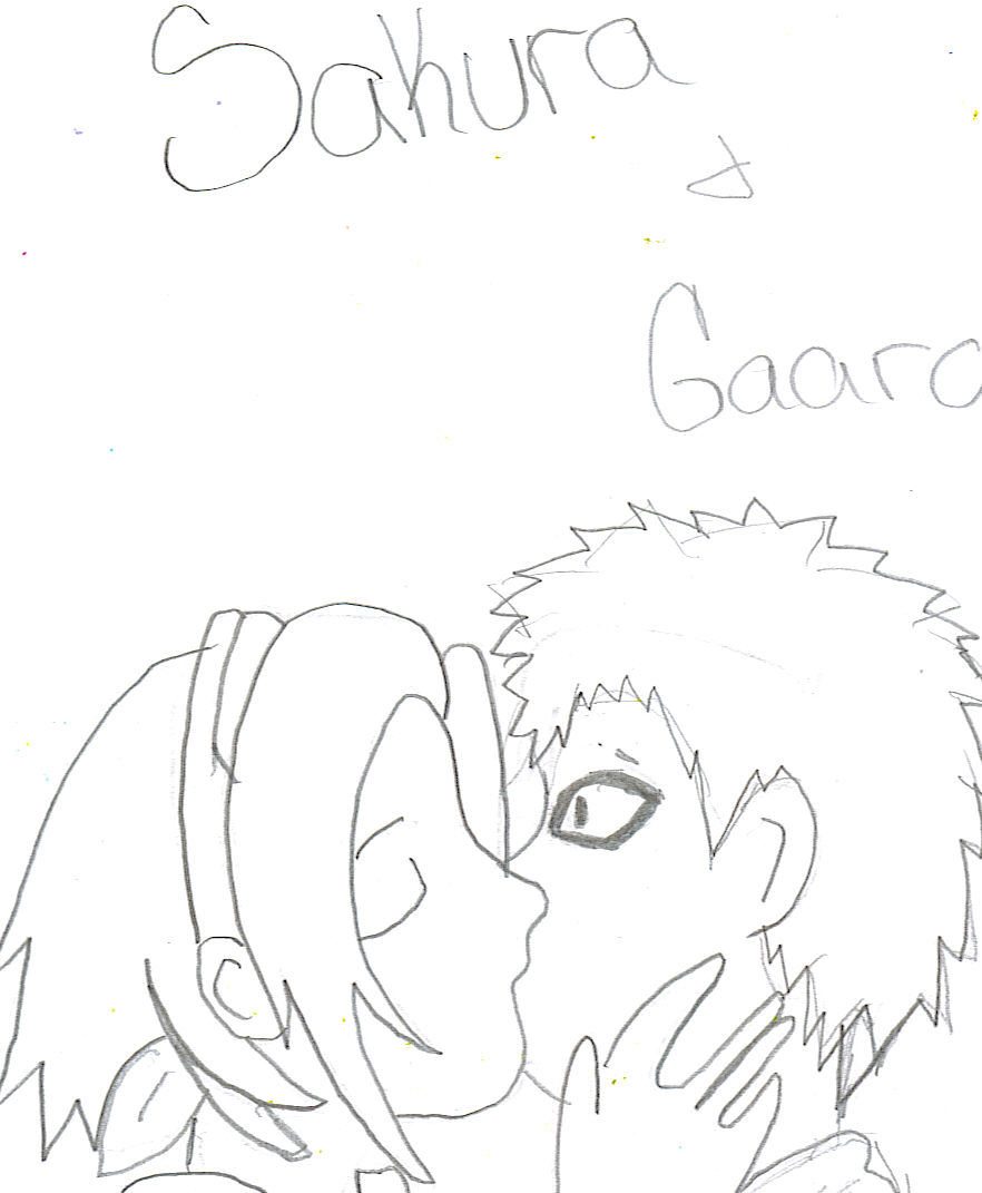 Gaara and Sakura for angeltitan1313 by sasukeisemo2006