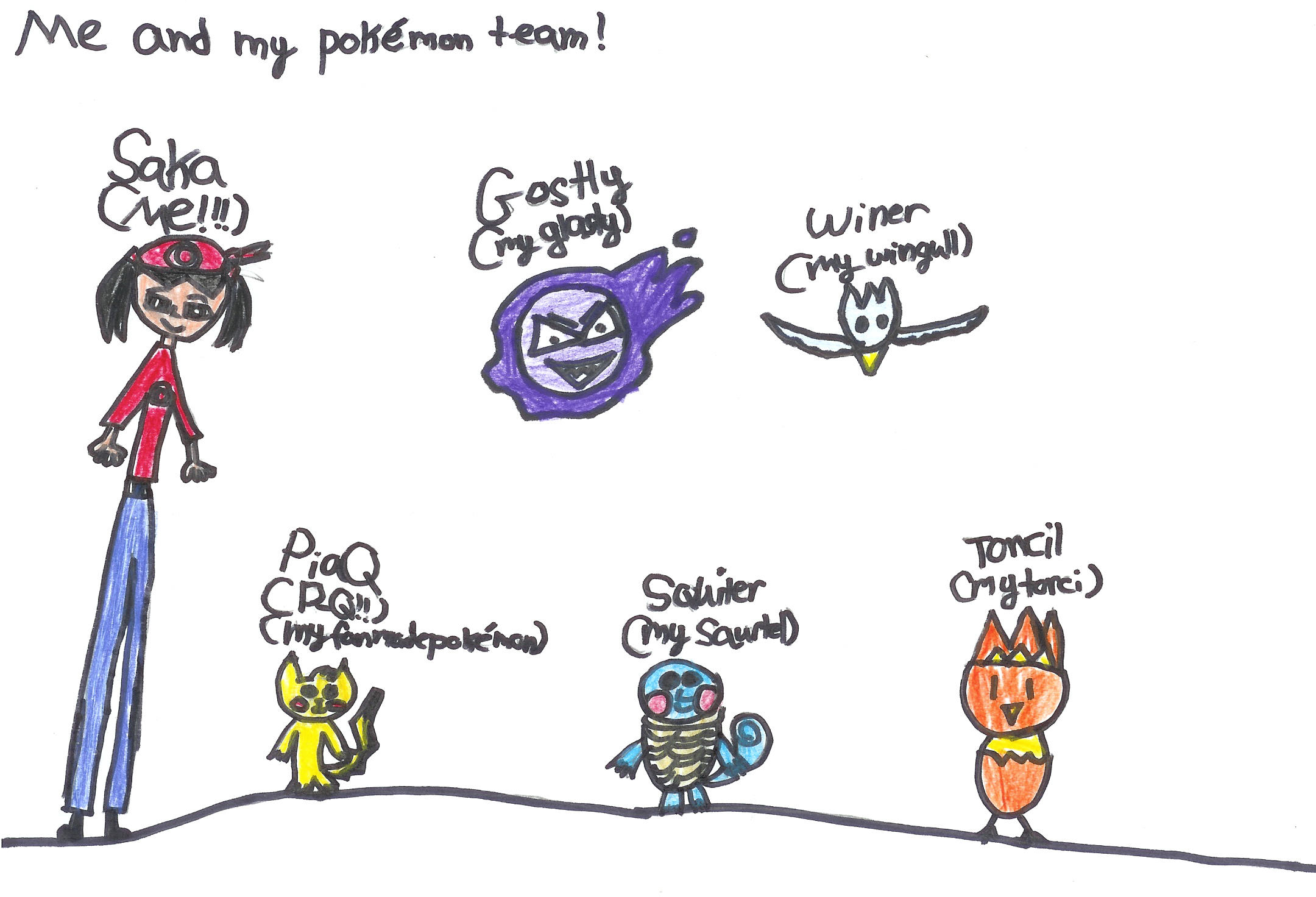 Me and my pokemon team! by sasukeishot