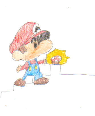 REQUEST-Baby Mario with a mushroom for KOOLGAMES by sbfan