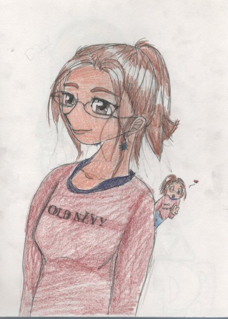 anime me (along with chibi me) by scarlet11
