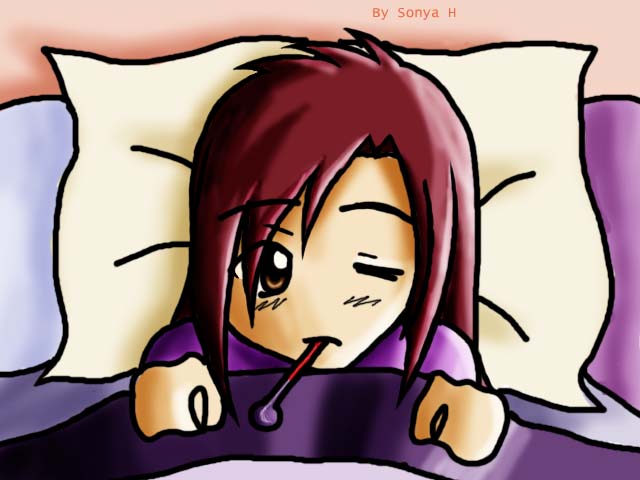 sick in bed by scarlet_rain