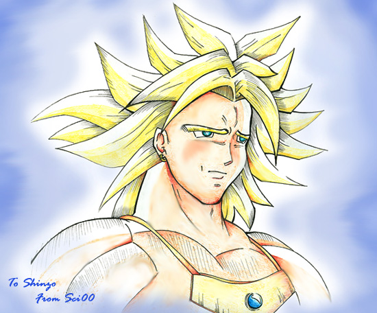 Broly - art trade for Shinzo by sci00